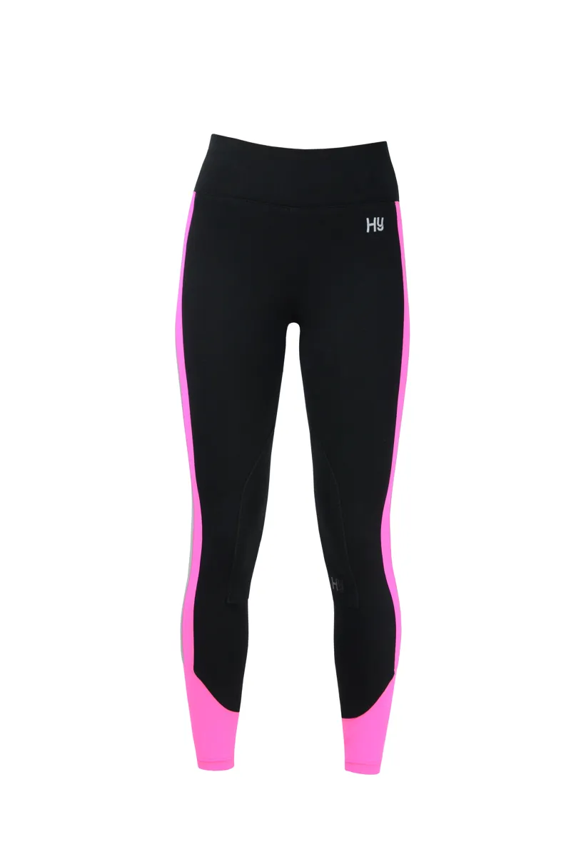 Hy Equestrian Reflector Ladies Breeches - Pink/Black